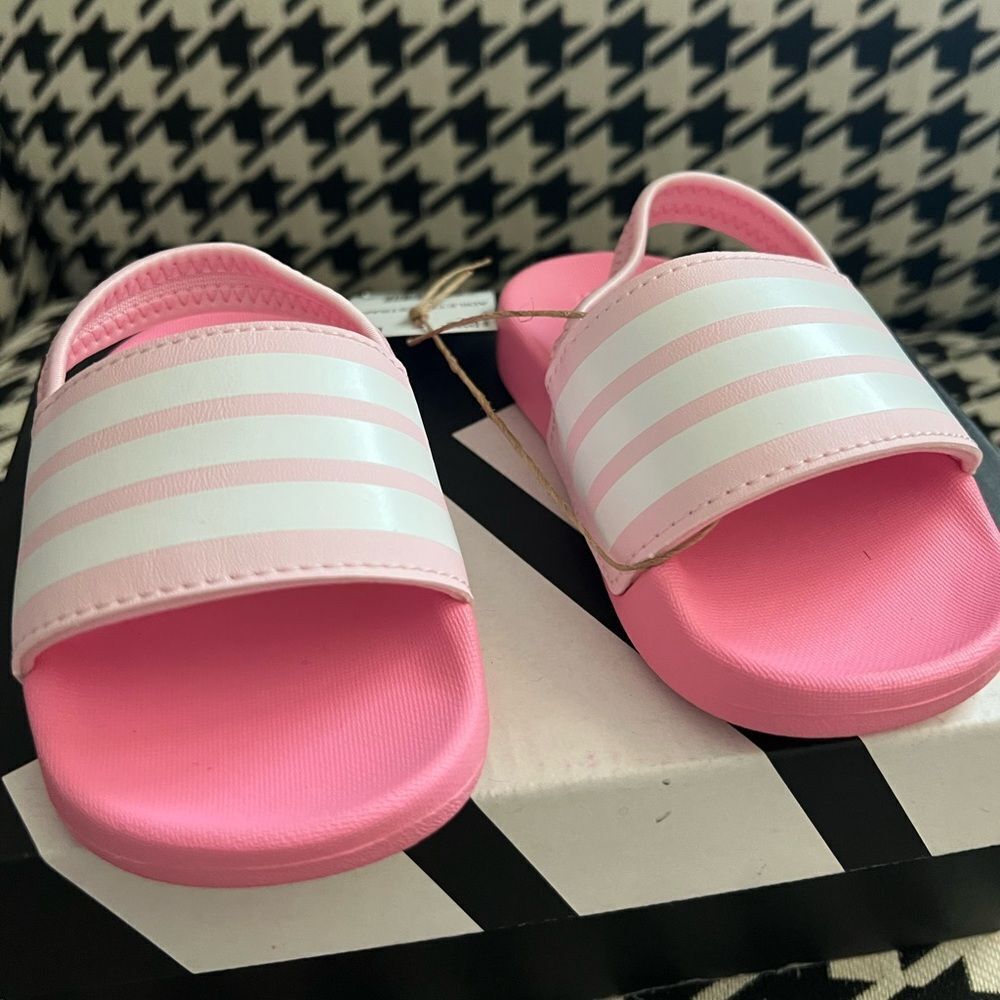 Adidas Adilette Estrap Toddler Swimming Slides- Size 5K - Picture 2 of 6